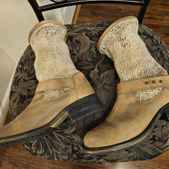 Free People Distressed Crochet Shaft Boots - Picture 3 of 4